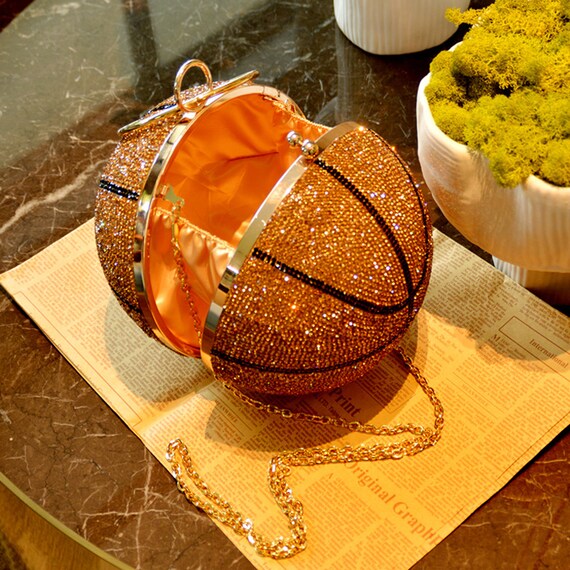 Bling bling Basketball Evening Clutch Crystal Basketball Purse