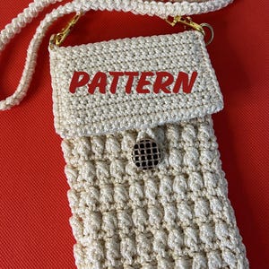 Bolso/cartera para celular a crochet. Patrón PDF