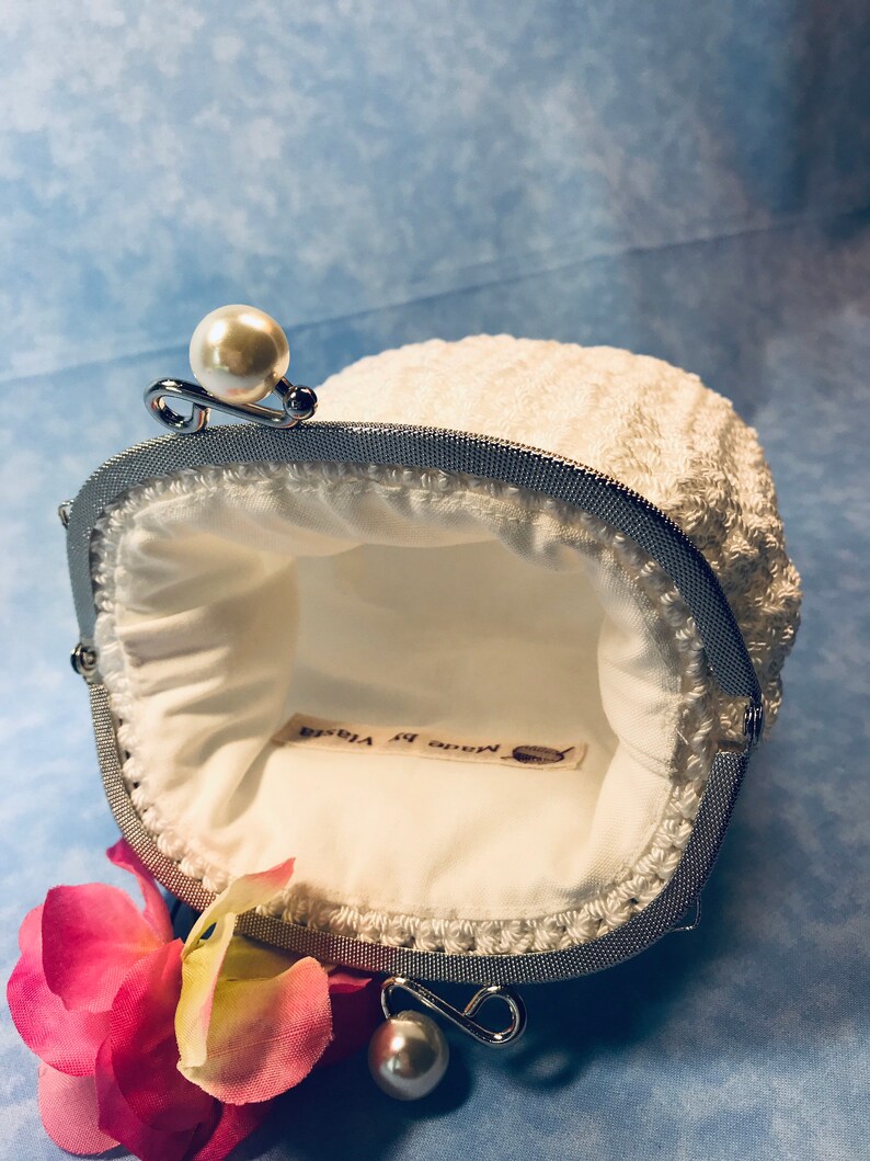 Crochet purse. Kiss lock clasp pouch. Perfect gift for women Etsy