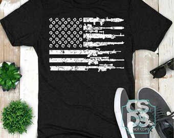 Gun flag T-shirt