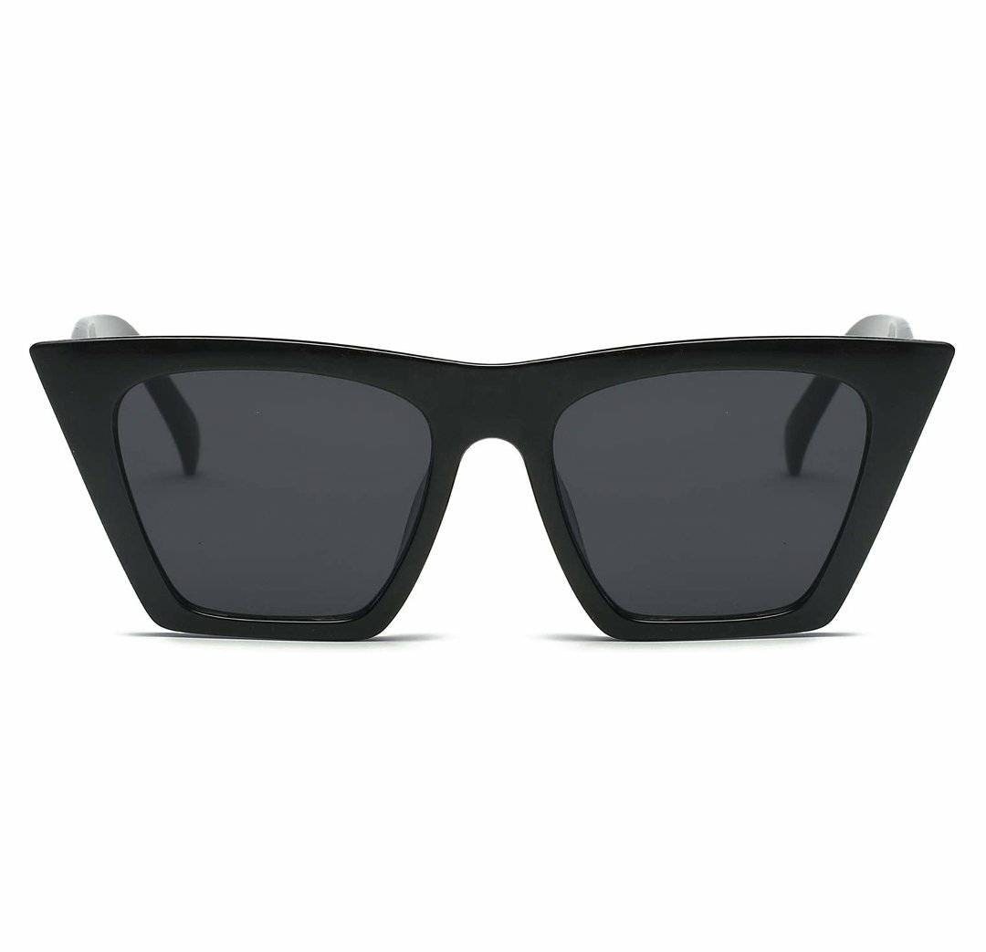 Sharp Edge Black Sunglasses Modern CatEye Sunglasses Etsy