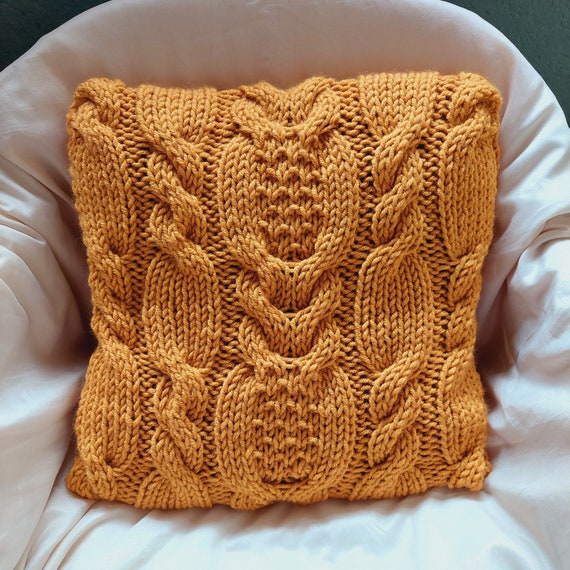 Pillow Case Hand Knit cable Knit Pillow Cover 16 Etsy