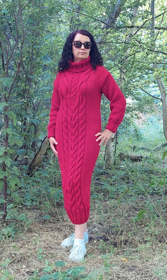 strapless open back dress Mimo dk rose red one-shoulder knitted slim dress women's long-sleeved – Lee  Nhi Boutique main image 1