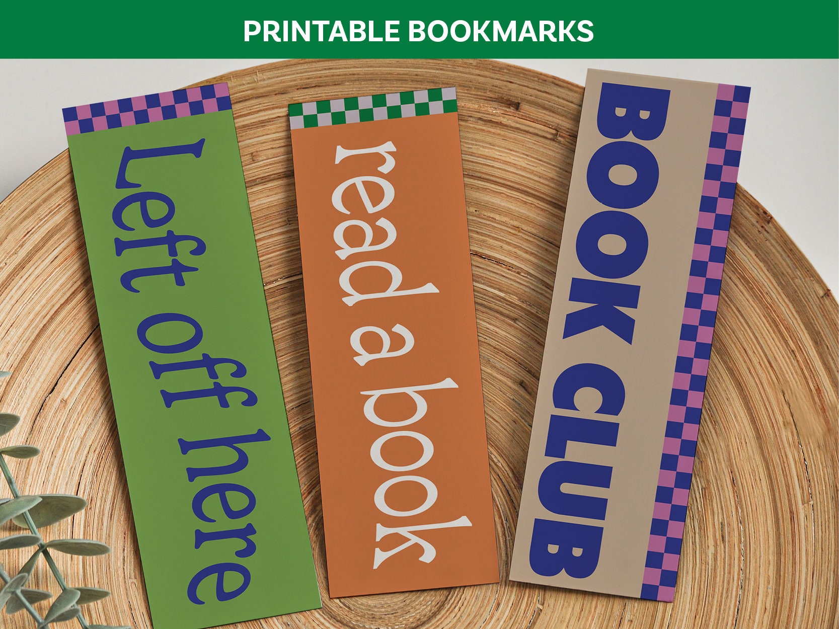 Printable Bookmark Bundle | Pack of 3 Downloadable Bookmarks | Retro ...