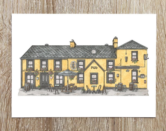 The Blind Piper Pub Caherdaniel Co Kerry Art Print, Irish Pub