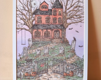 Limited Edition A4 Signed and Mounted Halloween Art Print