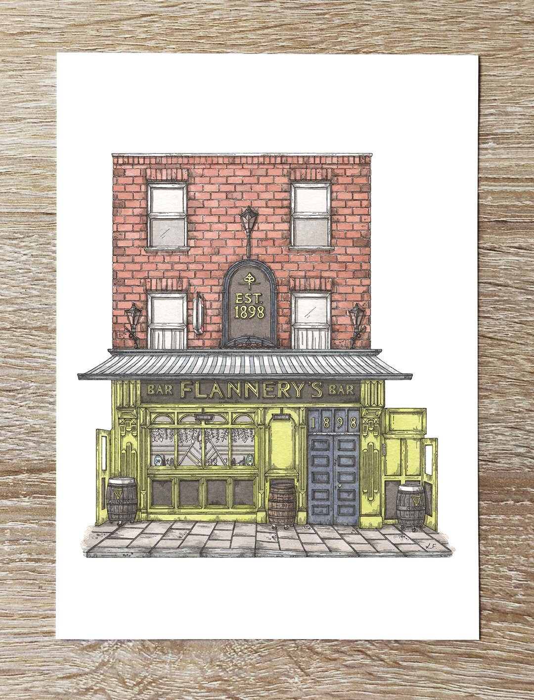 Patsy Flannery's Bar Limerick Ireland Art Print Limerick Etsy