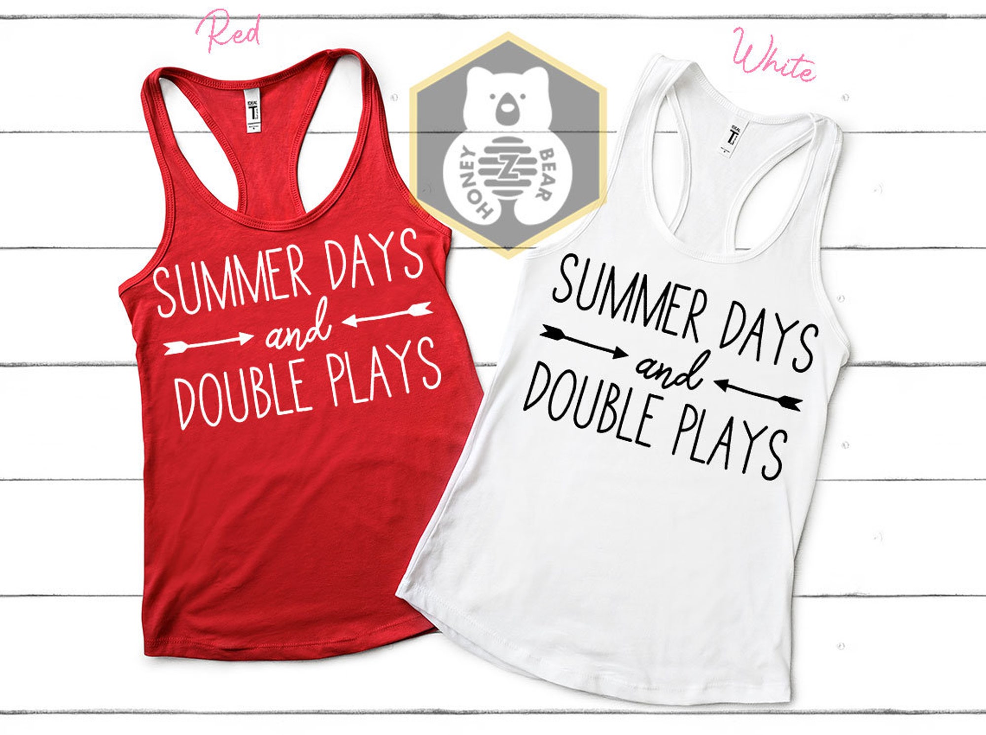 Baseball Summer Days and Double Plays Tank Top