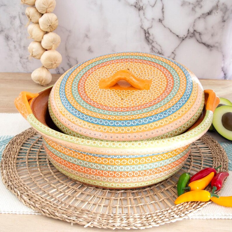 XL Capula Clay Cazuela, Serving Dish With Lid - Etsy