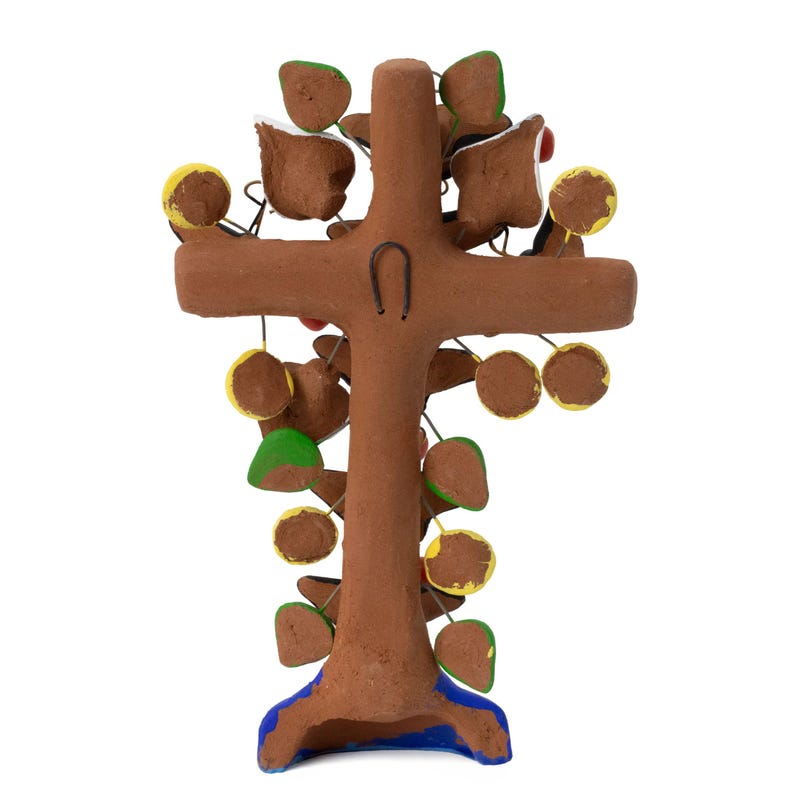 Tree of Life Clay Wall Cross