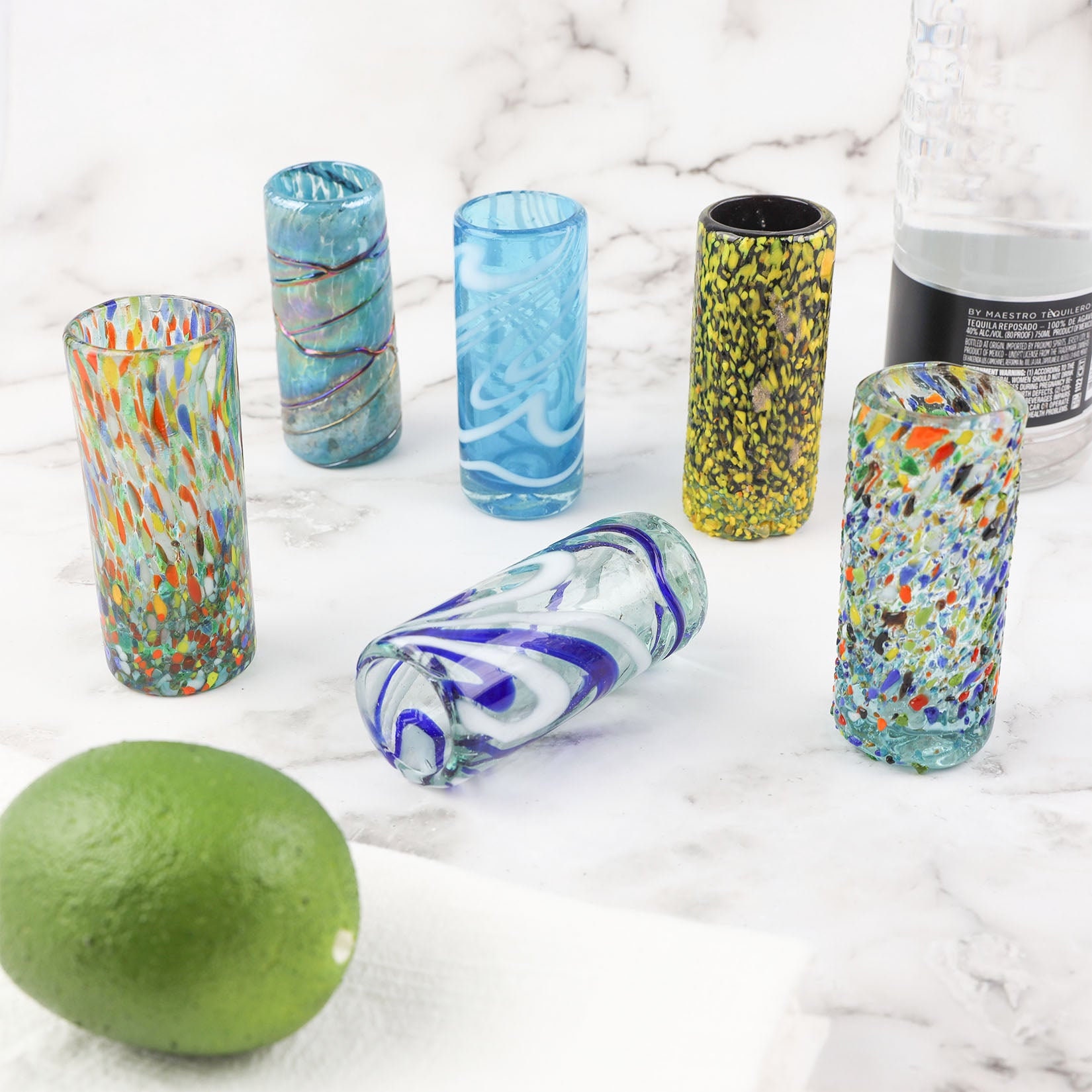 Set of 4 Sublimation Blank Shot Glasses. 