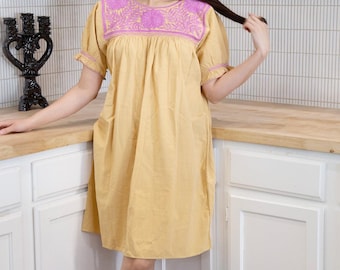 Carranza Short Sleeve Embroidered Dress
