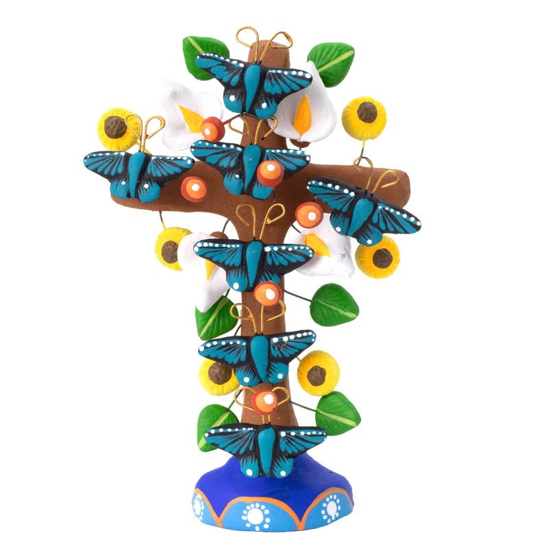 Tree of Life Clay Wall Cross
