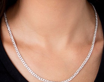 Sterling Silver Cuban Link Chain Necklace