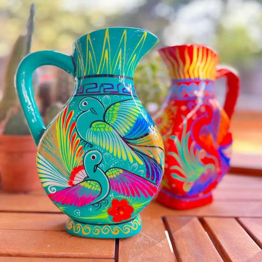 Hand-painted Xalitla Clay Pitcher - Etsy