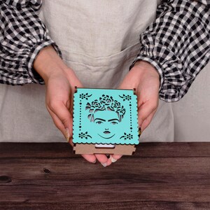 Papel Picado" Memo Note Holder Box