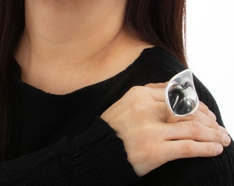 Electroform Sterling Silver Calla Lily Ring - Large