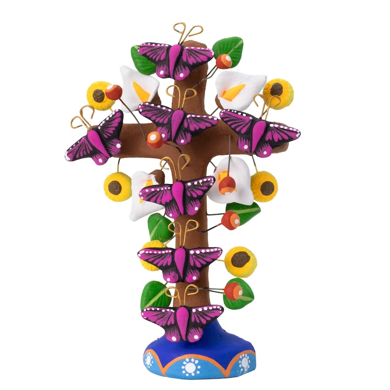 Tree of Life Clay Wall Cross