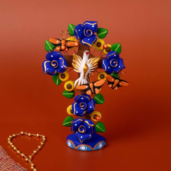 Tree of Life Clay Wall Cross