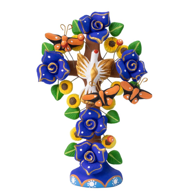 Tree of Life Clay Wall Cross
