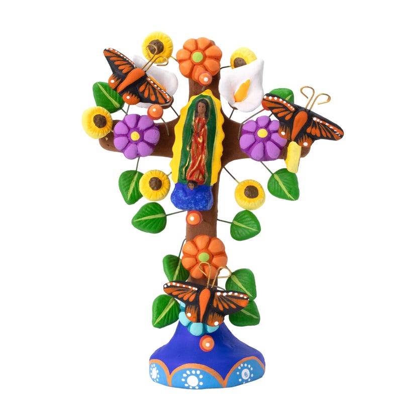 Tree of Life Clay Wall Cross