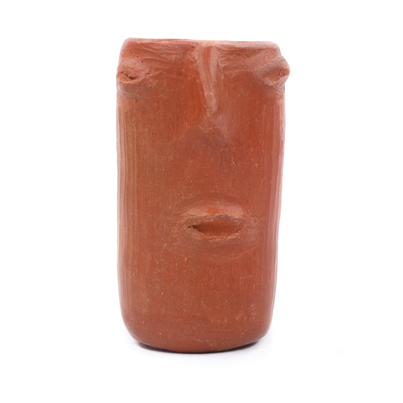 Red Clay Face Terracotta Tall Shot Glass - Etsy