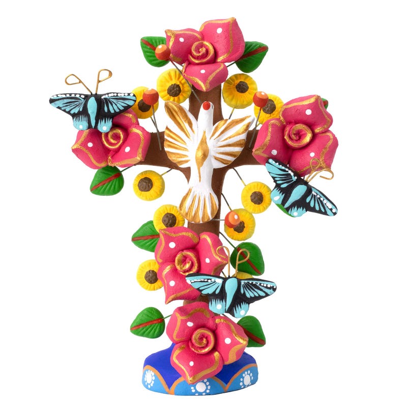 Tree of Life Clay Wall Cross