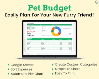 Pet Budget Spreadsheet Template for Google Sheets