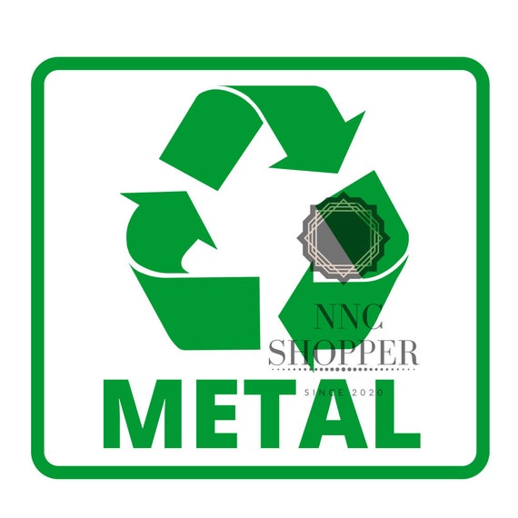 Recycling Symbol SVG Recycling Metal Signs Trash Can Decals Etsy