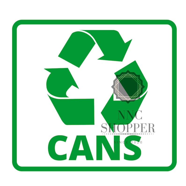 Recycling Bin Signs, Trash Can Decals Svg, Recycle Paper, Plastic, Cans