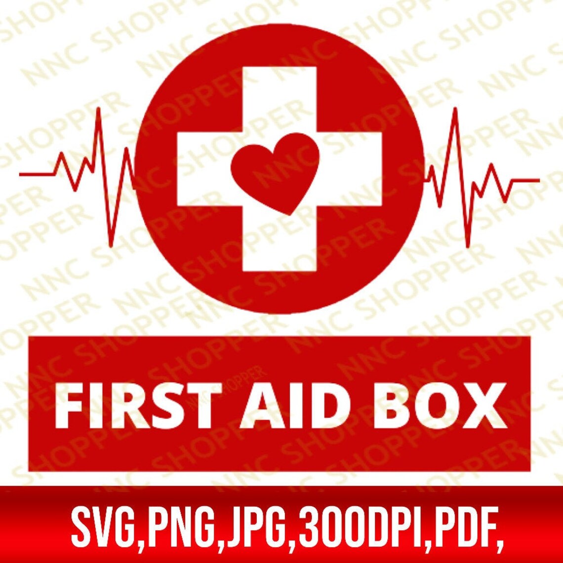 First Aid Kit Svg Cut Files, Silhouette Cricut Emergency Kit Medicine, First Aid Box File for