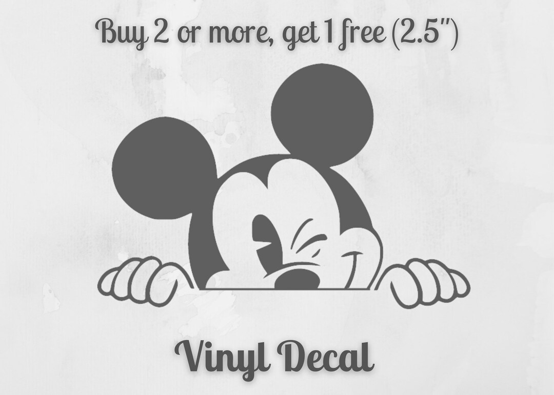 Mickey Mouse Vinyl Decal Mickey Mouse Car Decal Yeti Vinyl Etsy
