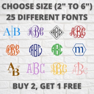 HEAT TRANSFER DECAL FREE SHIPPING DIY MONOGRAM IRON ON VINYL DECAL A7