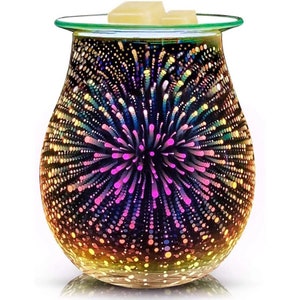 Wax Melt Warmers: 3D Firework Glass Electric Melter Fragrance Warmer