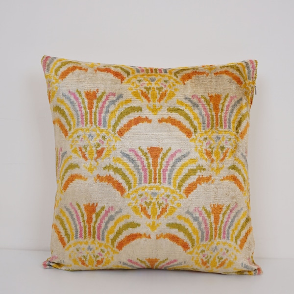 Velvet Ikat Pillow Cover Etsy