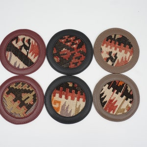 Tea and Coffee Saucer made by handmade vintage kilim ,