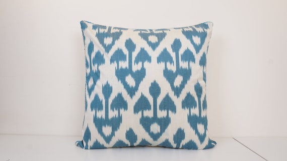 Double Side Ikat Pillow Case 20 X 20 Decorative Pillows for Couch Sofa Pillows Lumbar Pillow Back Side Silk kat Pillow Cover Etsy Canada