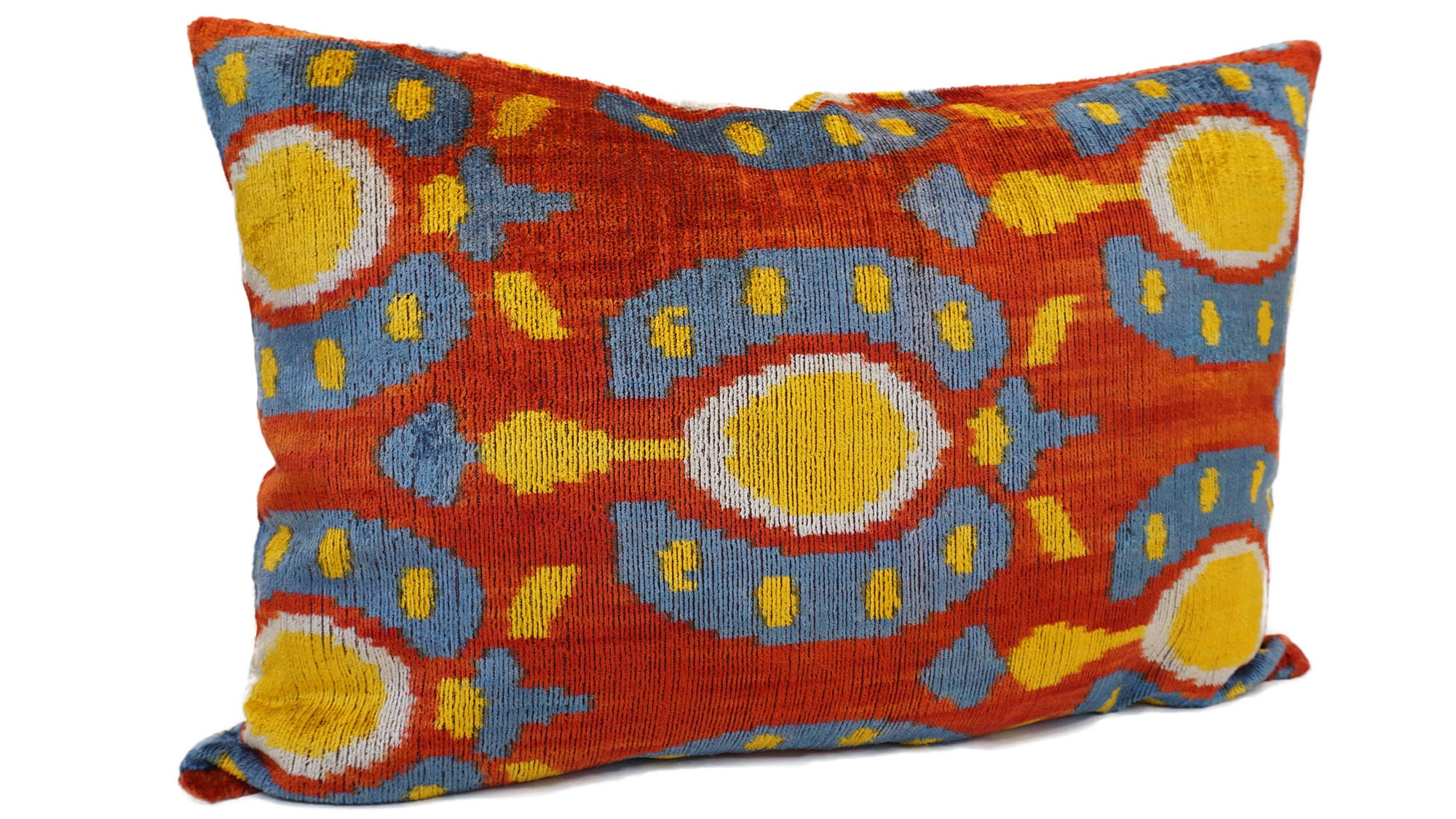 Cubierta de almohada de terciopelo Ikat almohada de | Etsy