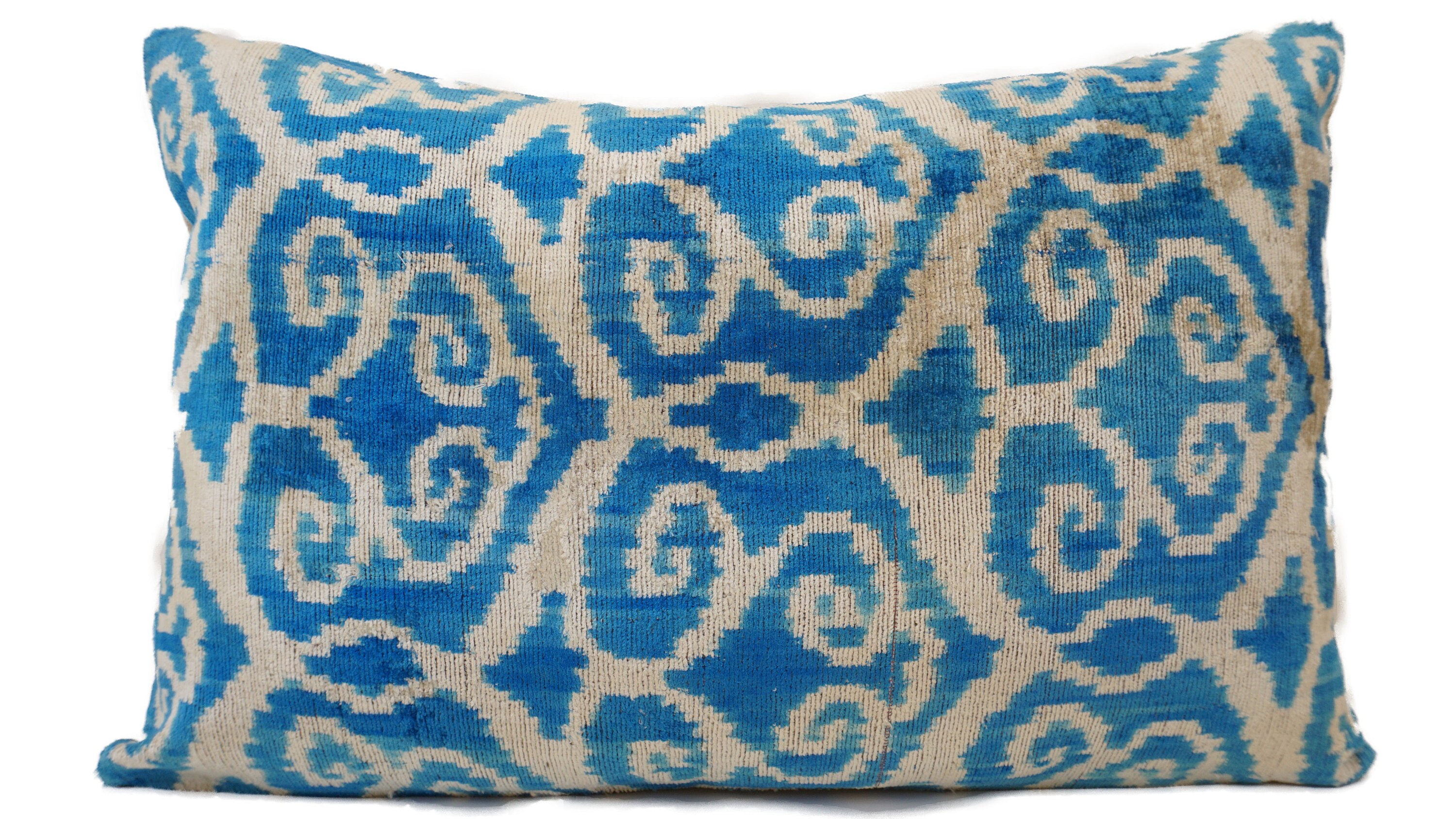 Ikat Velvet Pillow Cover Handmade Silk Ikat Velvet Pillow Etsy UK