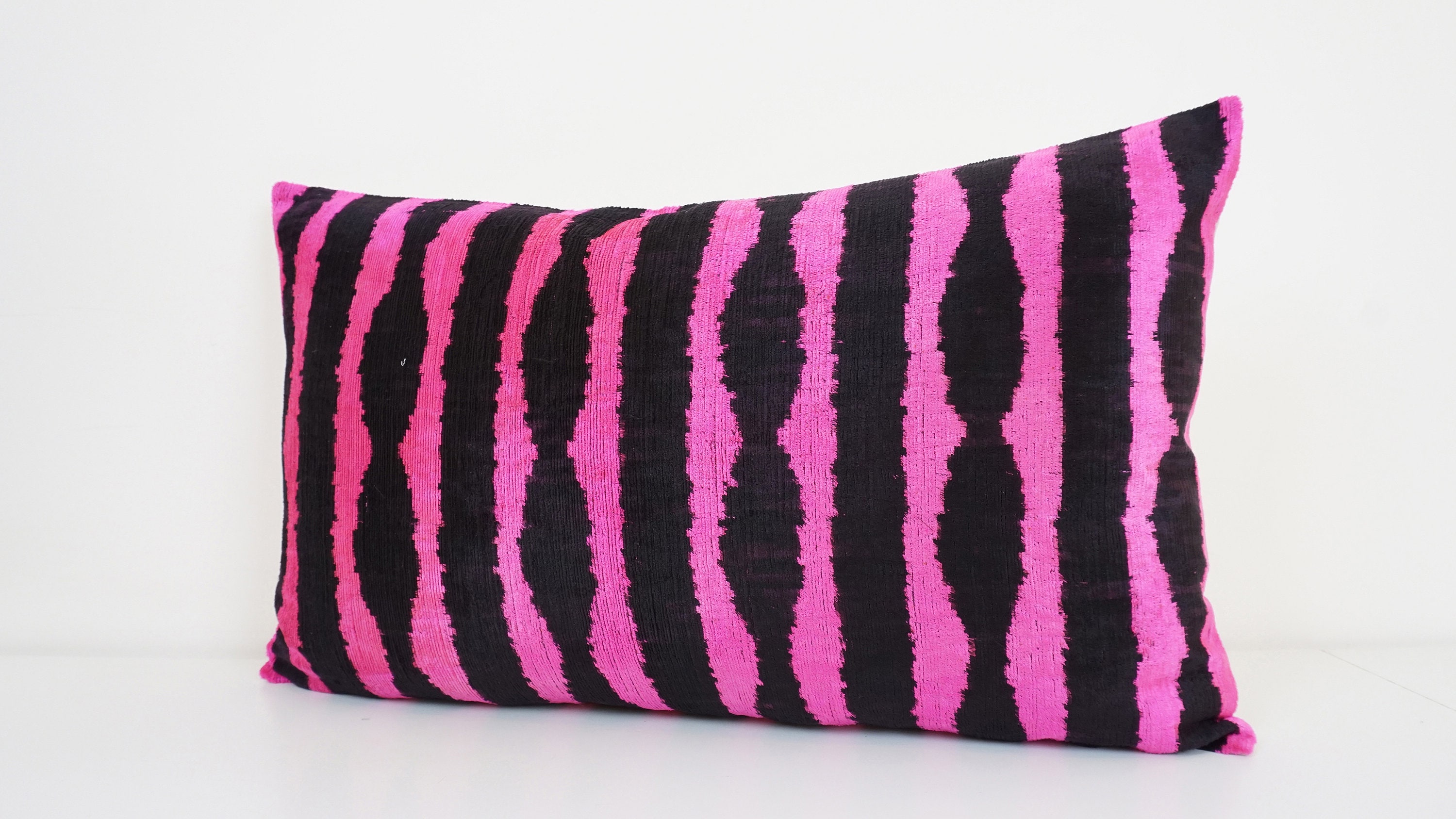 Ikat Velvet Pillow Cover Handmade Silk Ikat Velvet Pillow Etsy