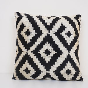 Ikat Velvet Pillow Cover, Handmade Silk Ikat Velvet Pillow , 16” x 16”