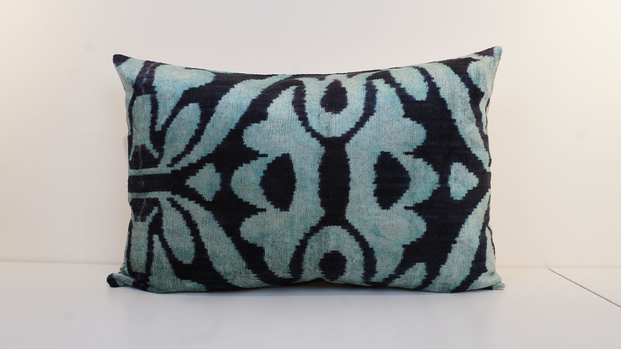 Ikat Velvet Pillow Cover Handmade Silk Ikat Velvet Pillow Etsy UK