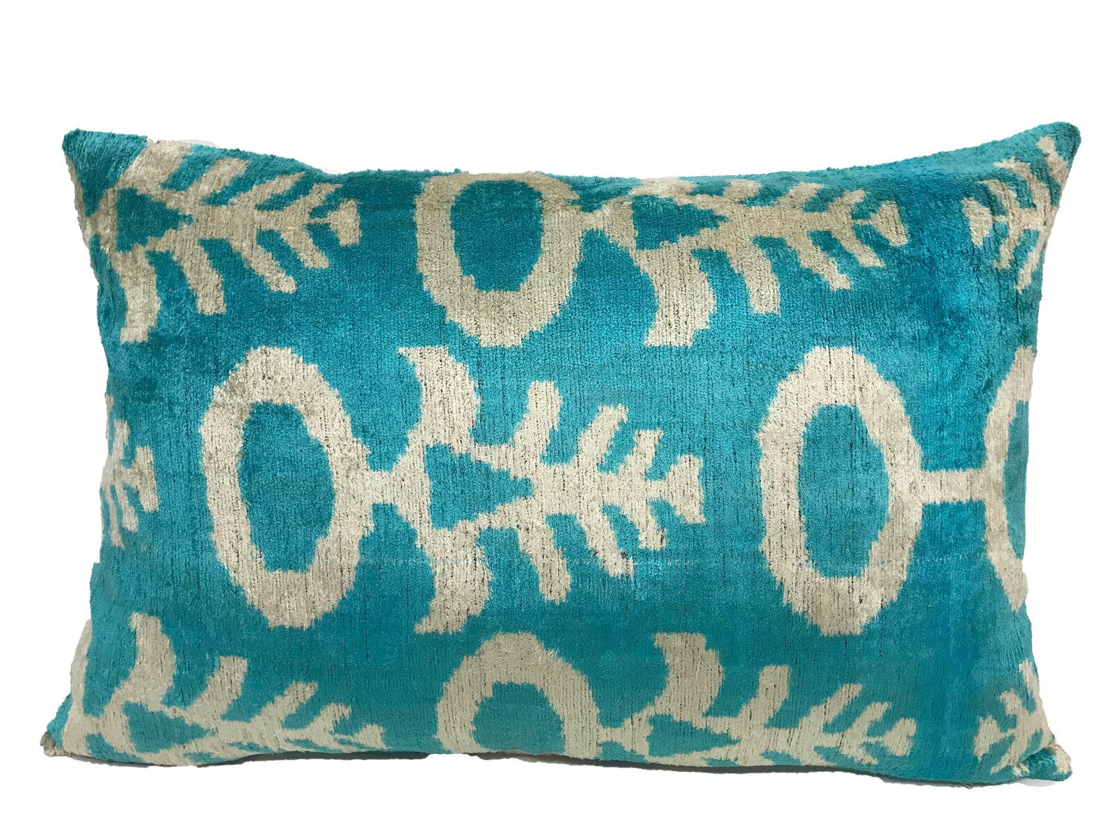 Ikat Velvet Pillow Cover Handmade Silk Ikat Velvet Pillow Etsy