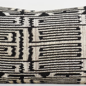 Funda de almohada de terciopelo Ikat, hecha a mano en seda, 40 x 60 cm