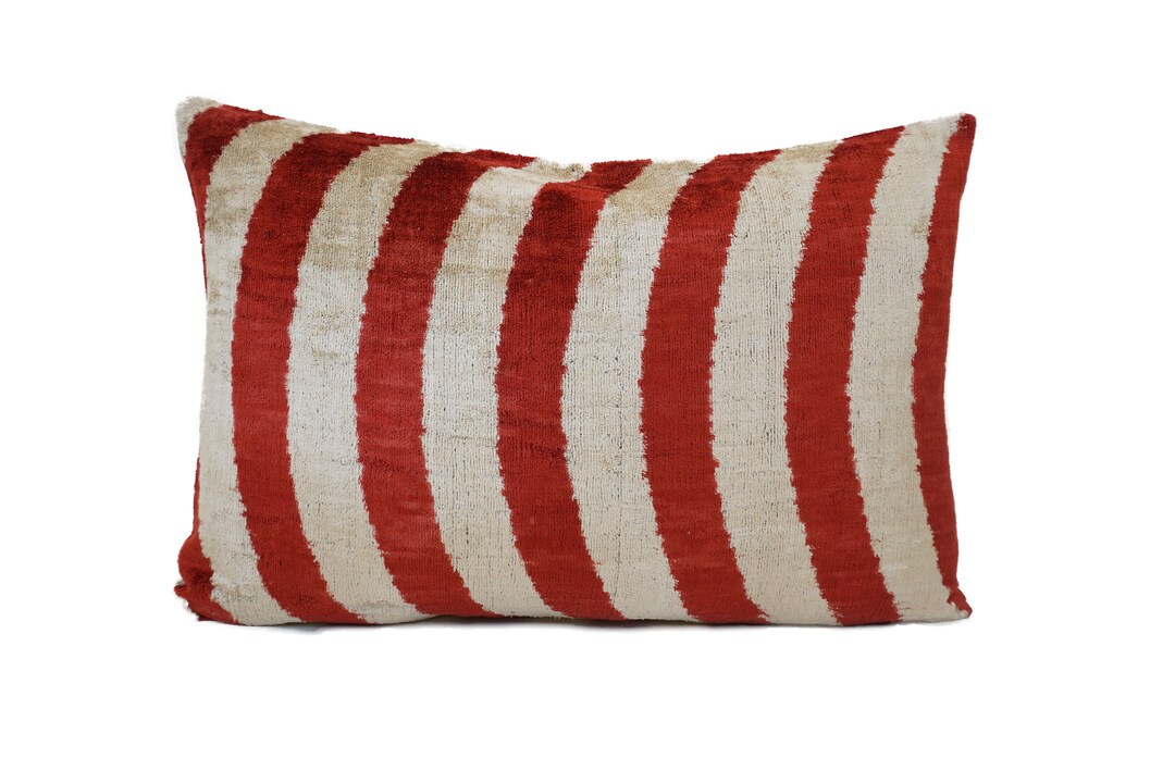 Ikat Velvet Pillow Cover Handmade Silk Ikat Velvet Pillow Etsy