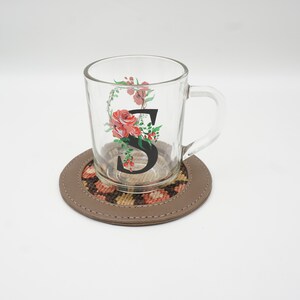 Tea and Coffee Saucer made by handmade vintage kilim ,