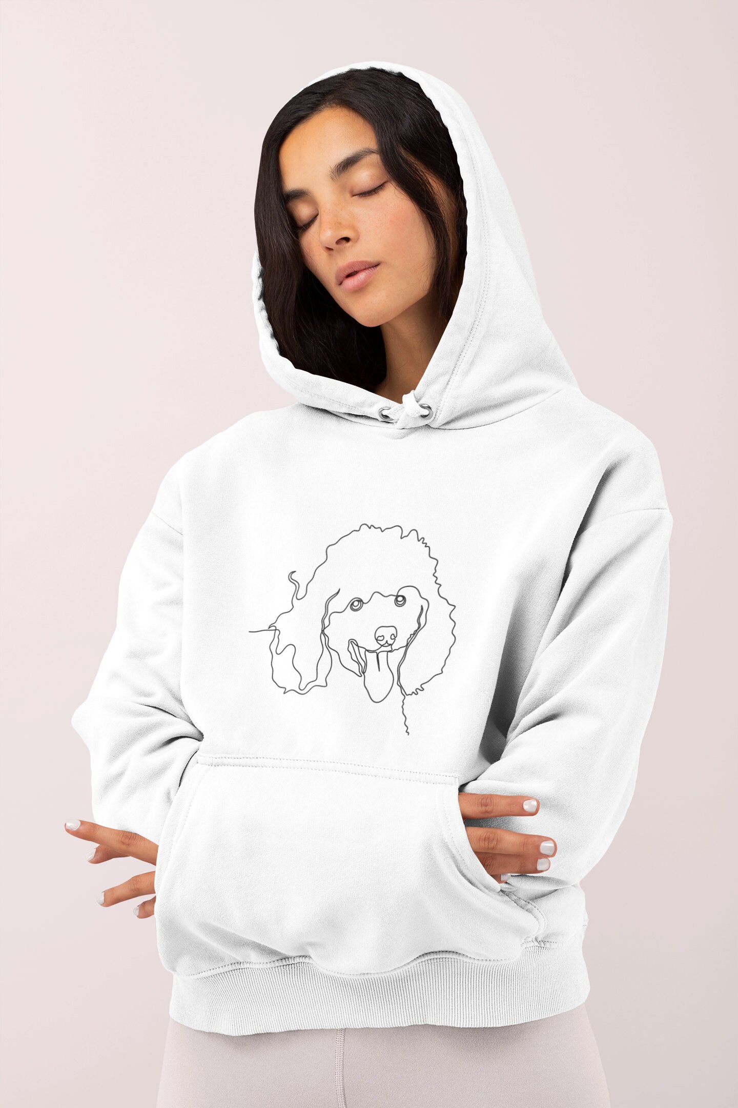 Poodle Hoodie Dog Portrait Aesthetic Hoodies Pet Parent Etsy