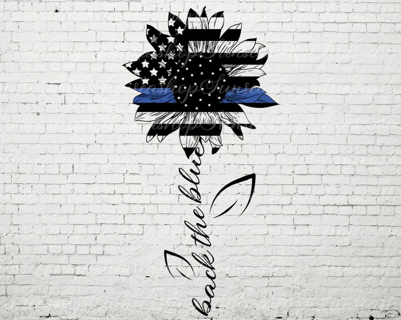 Download Back the blue Sunflower Svg back the blue support police ...