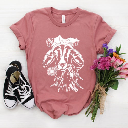 Sunflower Goat Shirt for Women Farm Girl Shirt Animal Lover Etsy India