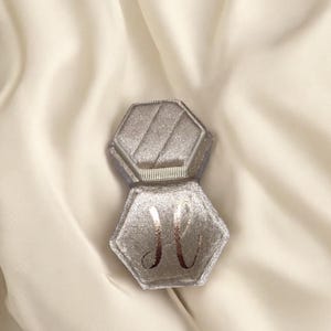 Personalized Double Slot Velvet Wedding & Engagement Ring Box